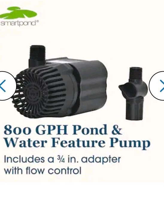 smartpond Fountain & Water Feature Pump 800 GPH, 71142, ETL, 16ft Cord, 800gal gallery