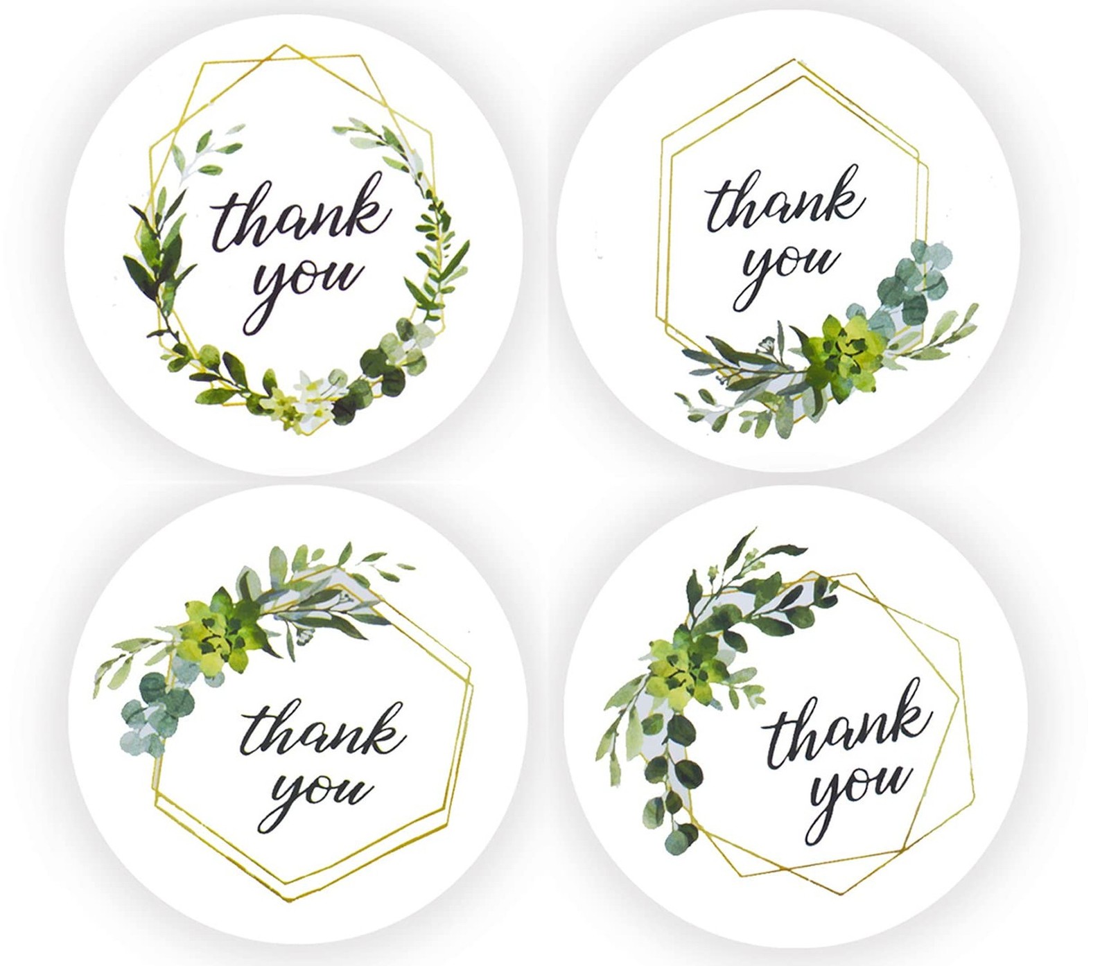 2 inch (5 cm) Thank You Stickers, 500PCS Green Round Stickers Boho Labels for... gallery