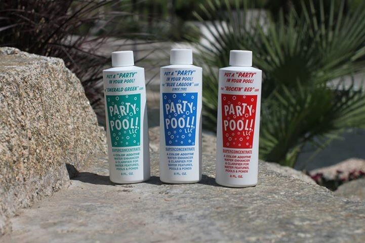 Party Pool Super-Concentrate Pool Dye GREEN BLUE RED - Gender Reveal Water Dye gallery