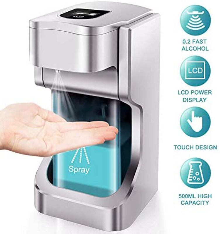 500ML Automatic Alcohol Dispenser Sprayer Bottles Infrared Motion Sensor New gallery