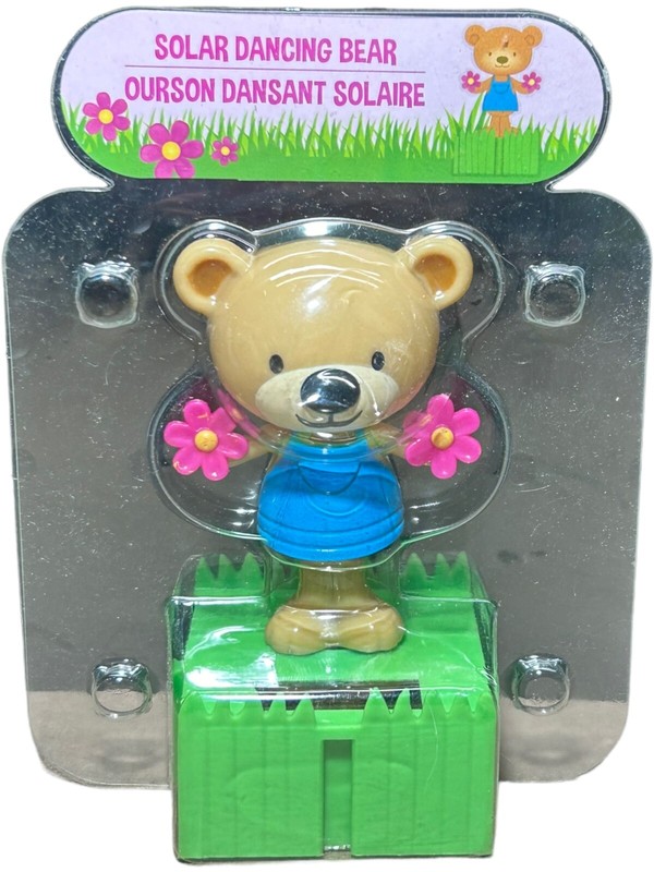 Solar Powered Dancing Chipmunk With A Daisy / Tree With Birds / Bear With Flower gallery
