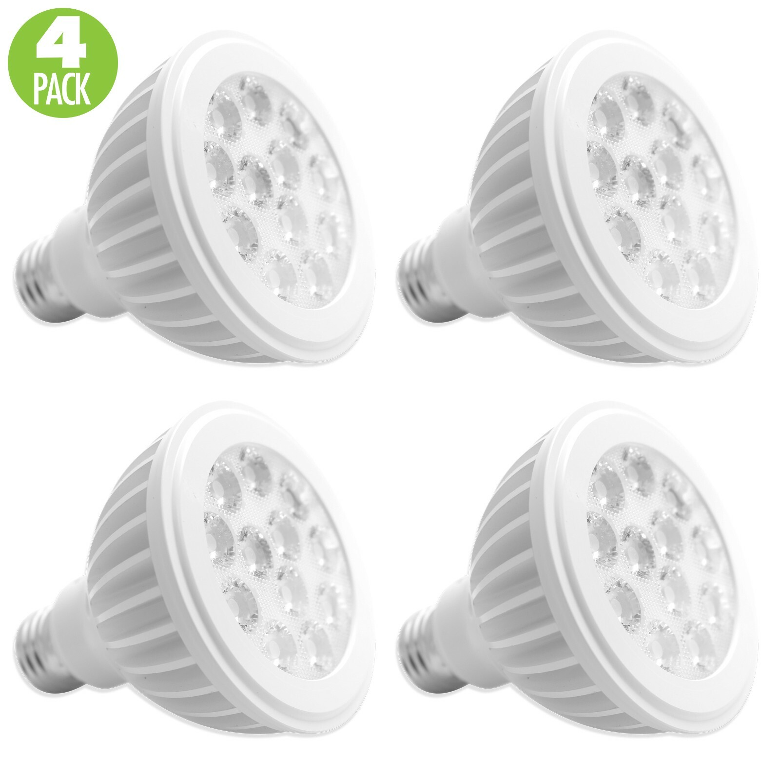 4-Pack PAR30 LED 15W 6500K Cool White Indoor/Outdoor Flood Light Bulbs 100 Watt gallery