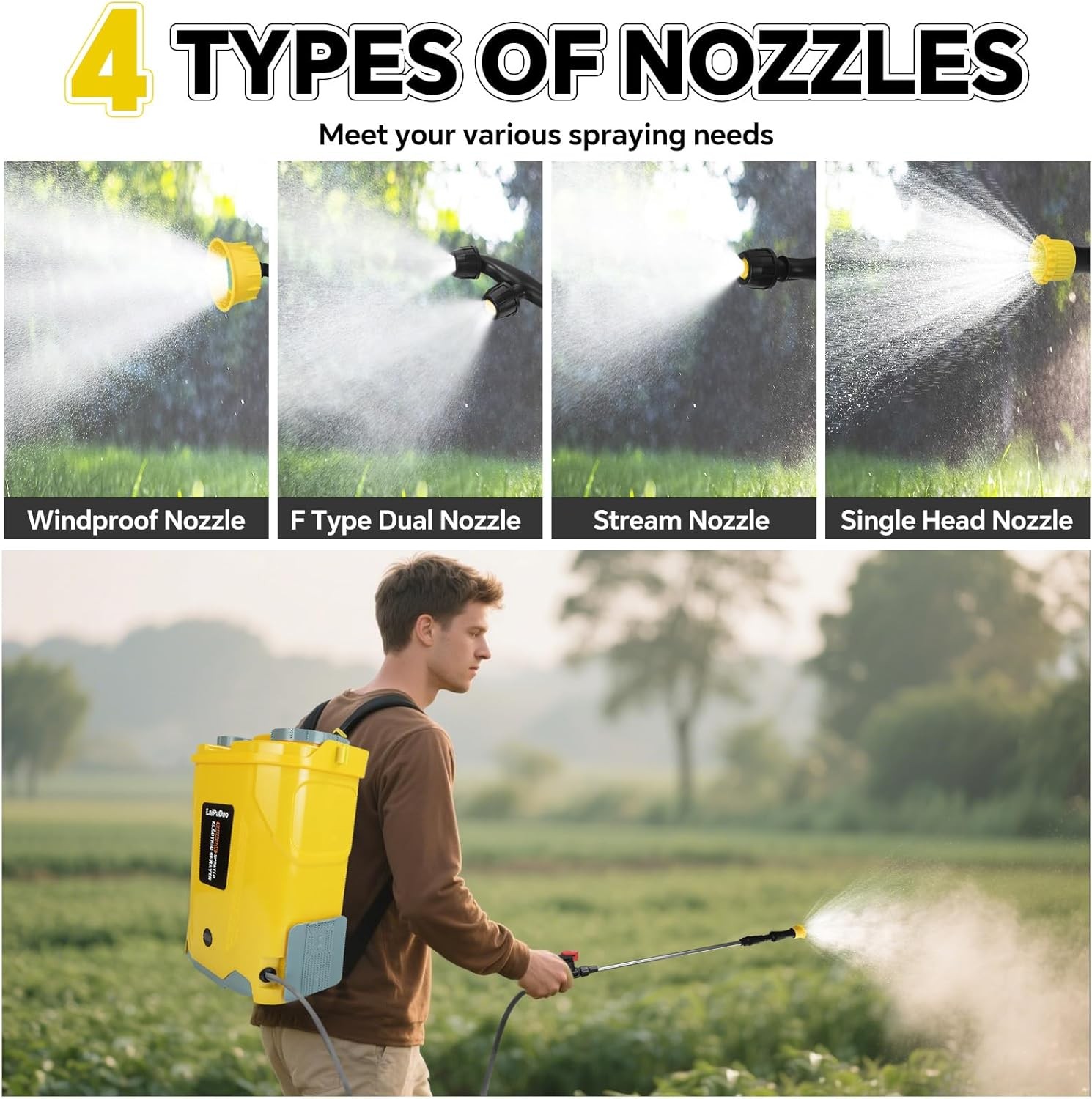 5.3 Gal Backpack Sprayer 100 PSI for DeWalt 20V Battery gallery