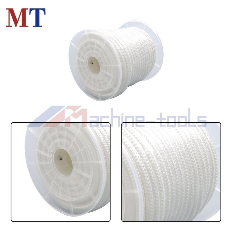 5/16" x 100' White Nylon Solid Braid Knot Rope High UV & Abrasion Resistance gallery