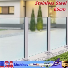 65cm Glass Railing Post Balcony Deck Balustrade Mid Post 304 Stainless Steel