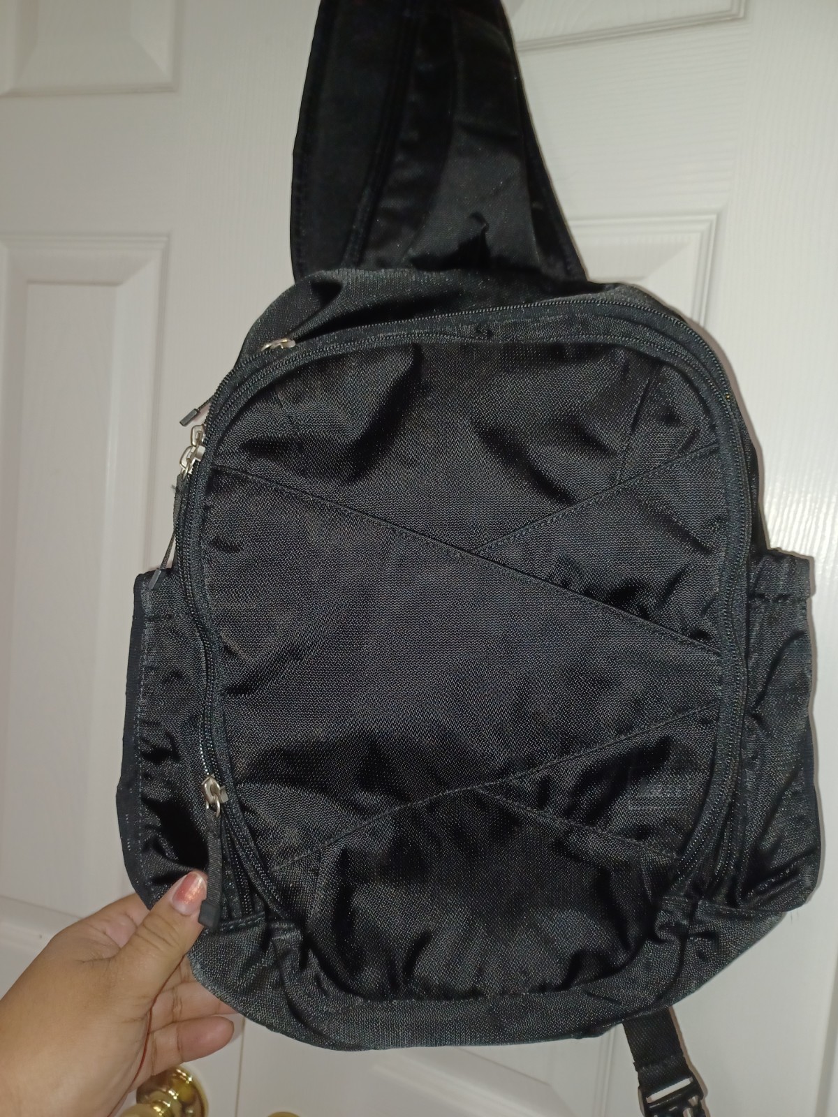 REI Shoulder Sling Bag Backpack Day Pack Black