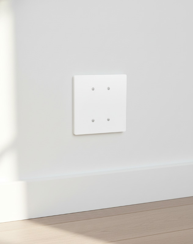 Oversized Blank Electrical Cover Wall Plate 6x6 Jumbo Large 2-Gang USA Made gallery