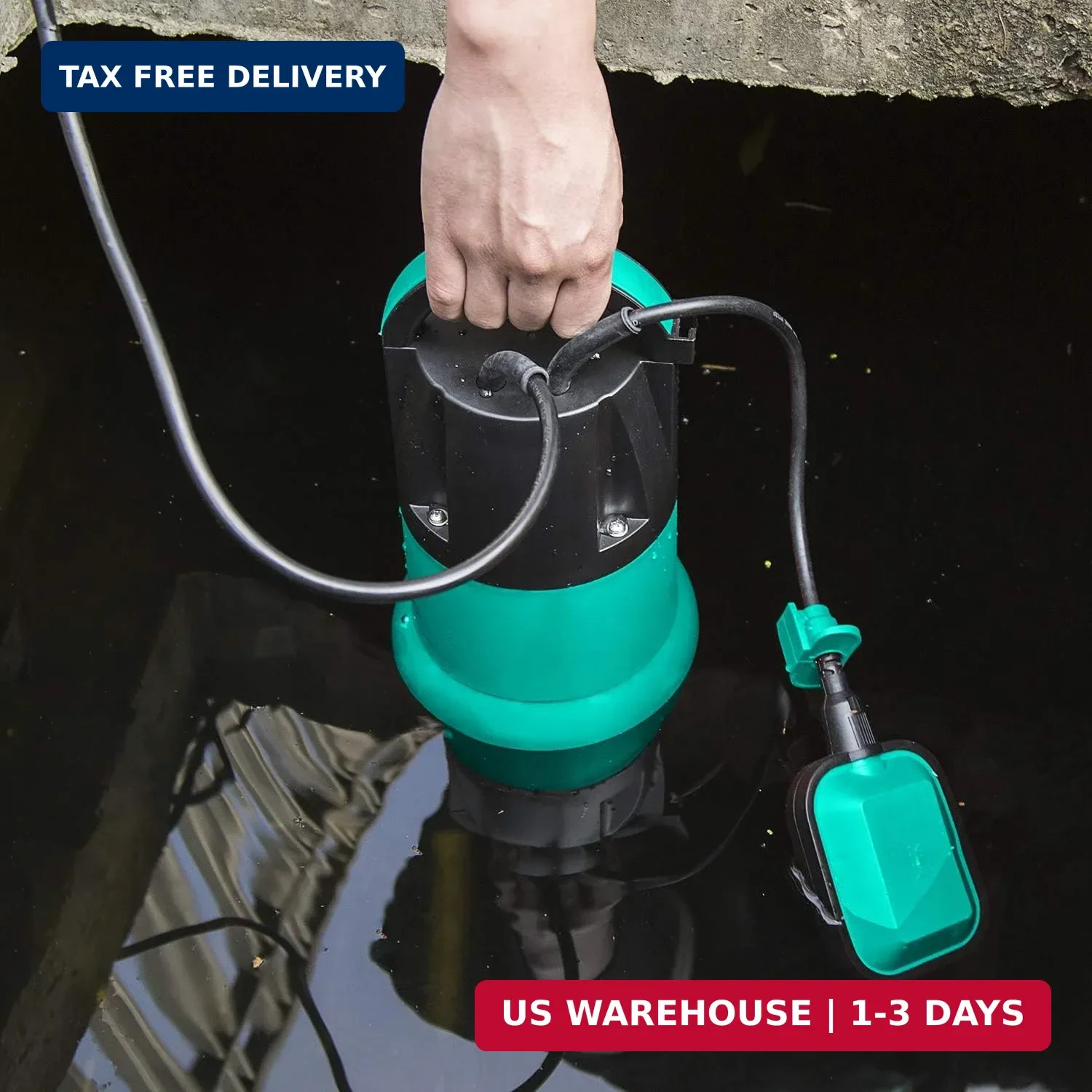 Sump Pump, Prostormer 1HP 3700GPH Submersible Clean/Dirty Water Pump with Automa gallery