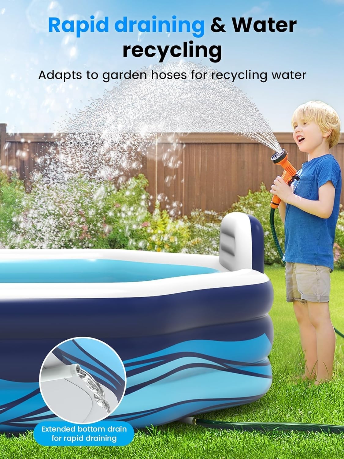 Inflatable Pool for Kids & Adults | Oversized Thickened Large Swimming Pool w... gallery