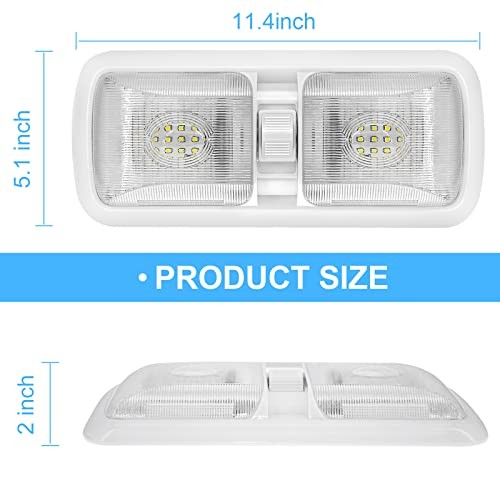 12V RV Led Interior Lights 750 Lumens, 12 Volt LED Ceiling 2 pcs(square) gallery