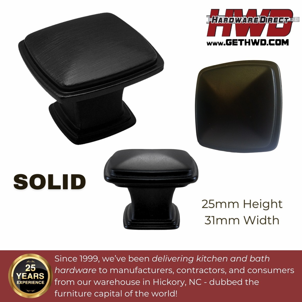 Cabinet Knobs Matte Black Square Modern Transitional Kitchen Drawer Pulls gallery