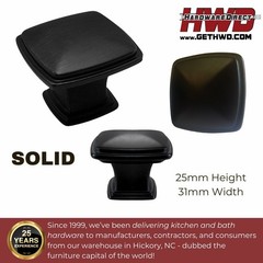 Cabinet Knobs Matte Black Square Modern Transitional Kitchen Drawer Pulls