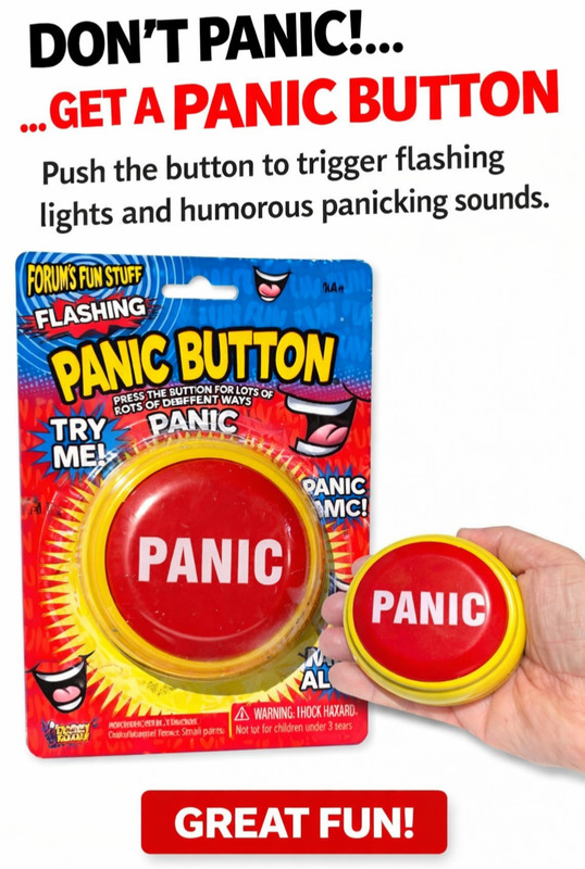 FLASHING PANIC BUTTON Funny Office Desk Gift Gag Joke Prank Alert Alarm Sound gallery