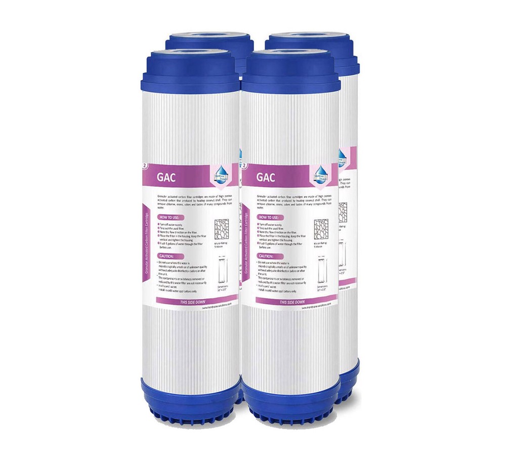 1-4Pack 5μm 10x2.5" Granular Activated Carbon GAC Water Filter Cartridge Replace