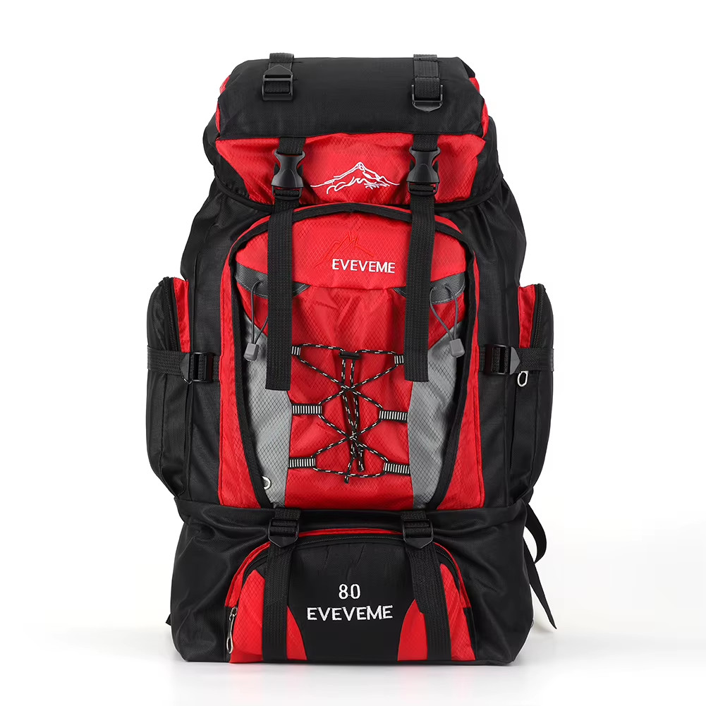 80L Mountaineering Backpack Large Capacity Travel Backpack Adjustable Strap Moun
