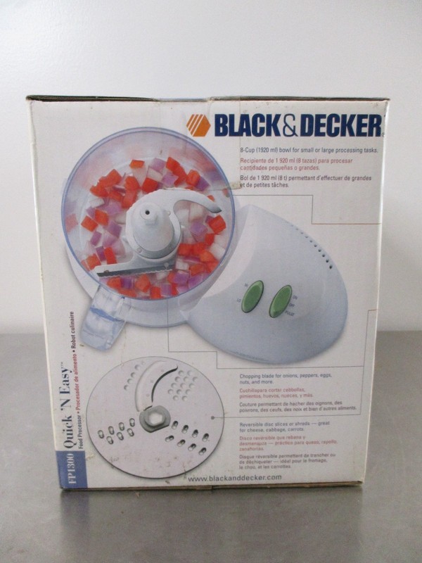 Black & Decker Quick N Easy Food Processor FP1300 8 Cup Bowl NEW - SEALED gallery