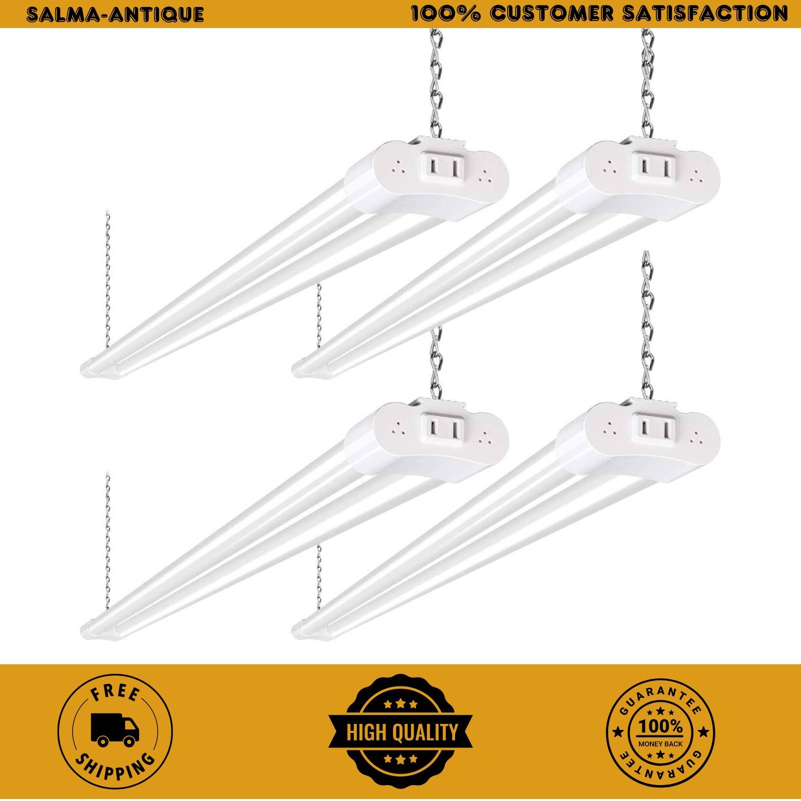 4 Pack 4FT LED Shop Light, Linkable Utility Shop Lights, 42W, 5000K Daylight gallery
