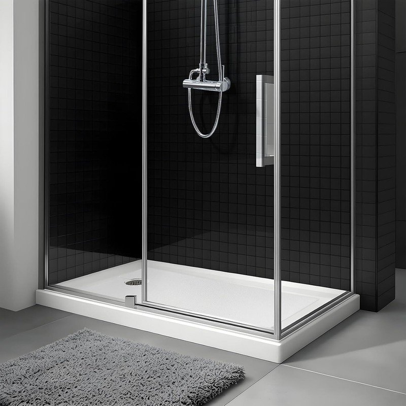60" x 32" Shower Base Shower Pan Single Threshold with Stainless Steel Drain gallery