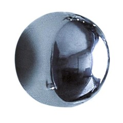Hematite Silver Blue Sphere Floating Ball Wall Sculpture 3 in Round Metal Shiny