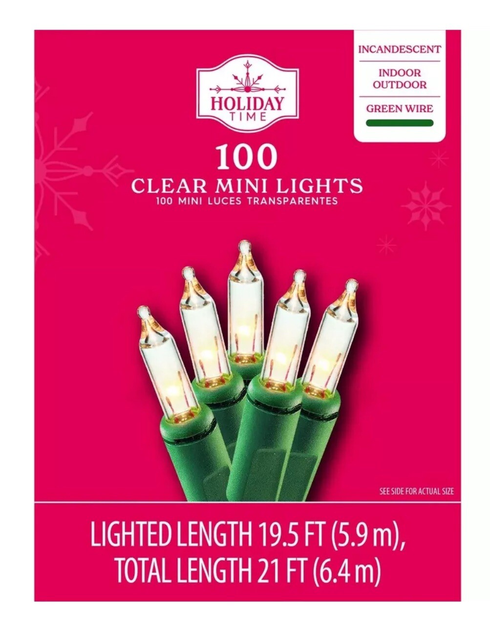 100 Count Clear Incandescent Mini Lights Green Wire 21 Ft Holidays Weddings New! gallery