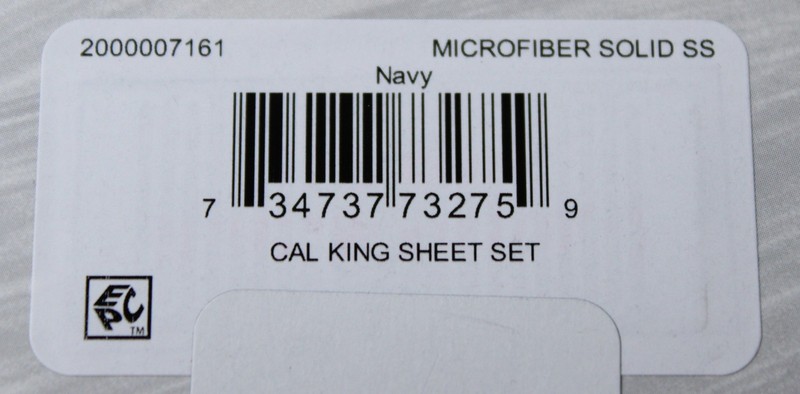 Fairfield Square Solid Four Piece Sheet Set EJ3 Navy California King NWT gallery