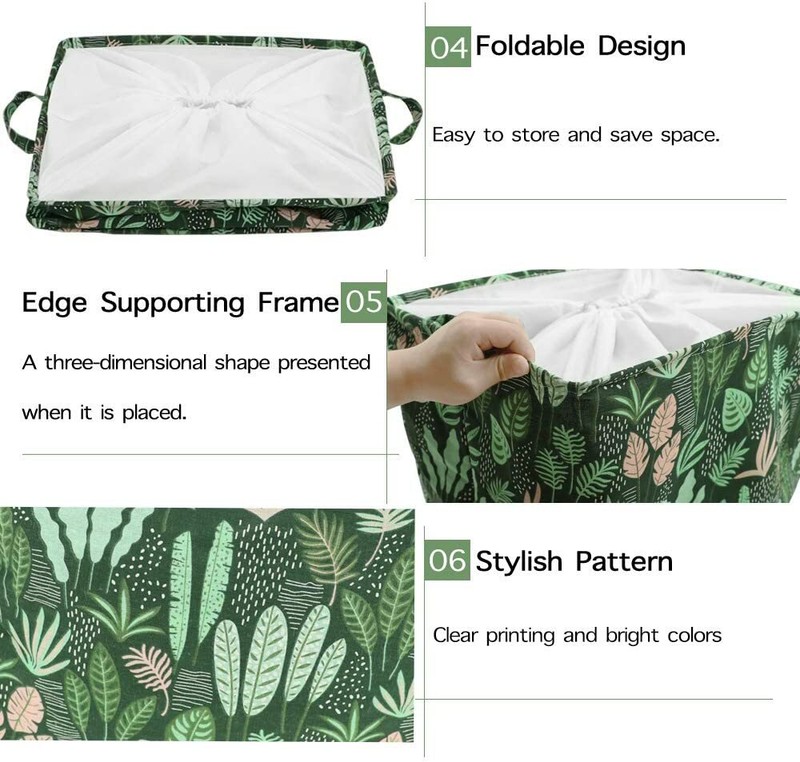 US 100L Rectangular Laundry Basket Handle Drawstring Storage Bin Boxes Organizer gallery