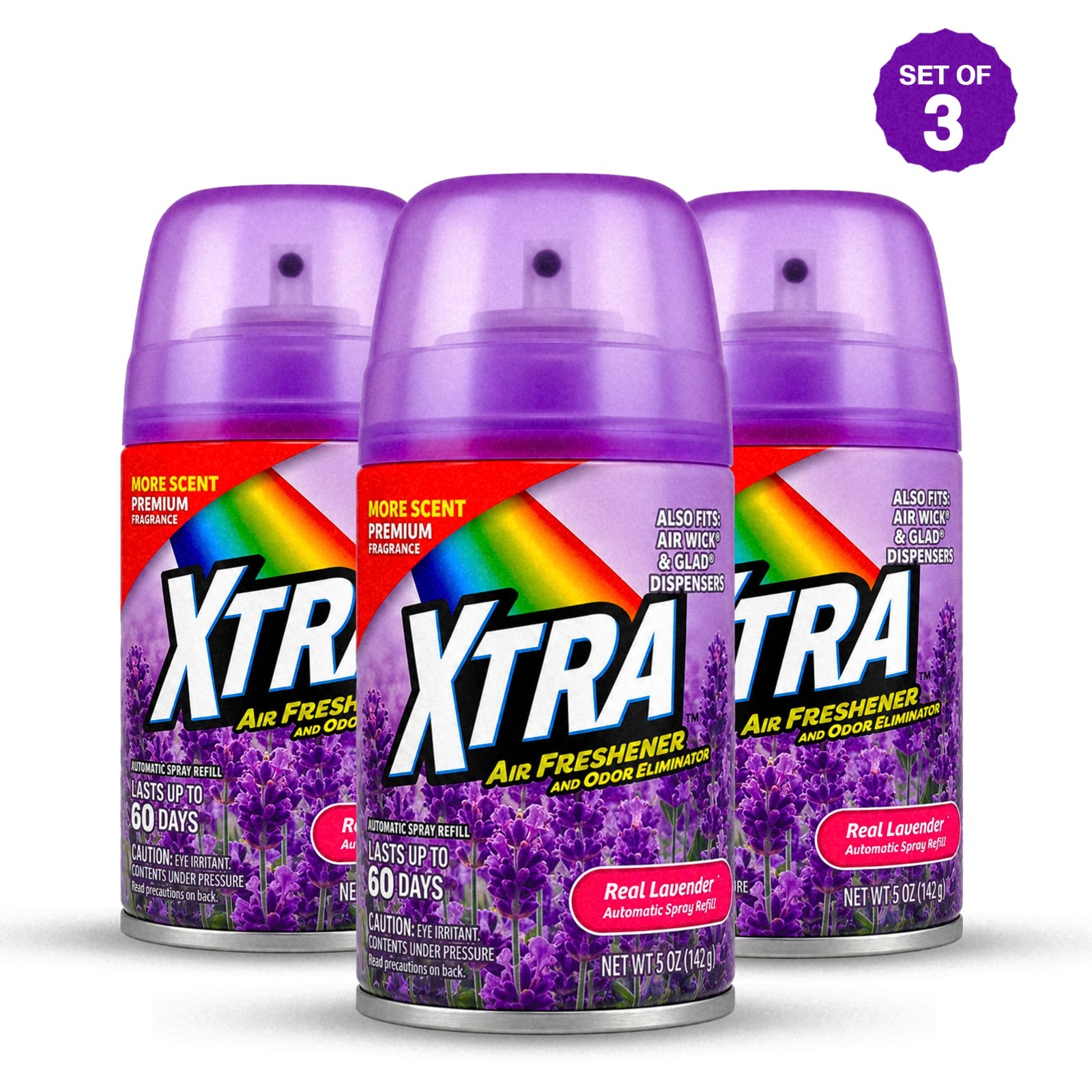 3 Pack XTRAA Automatic Spray Refills – Real Lavender – 5 oz Each gallery