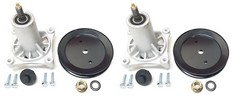 2 Complete Improved Spindles Includes Pulleys/Blade Bolts, Mounting Hardware
