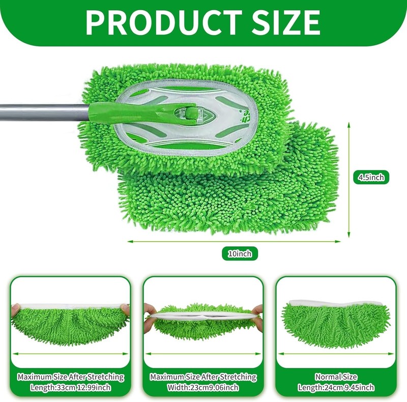 Super Absorbent Microfiber Mop Pads - Compatible with Swiffer, 4 Green Pads gallery