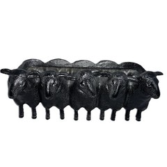 Creative Co-Op Sheep Planter with Distressed Iron Finish Flowers Farmhouses