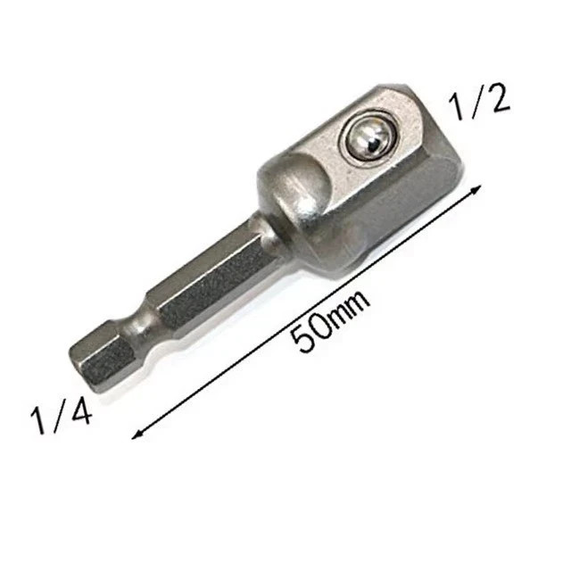 1/4" 3/8" 1/2" Socket Adapter Drill BIts Set Hex Shank Impact Driver Tools - NEW gallery