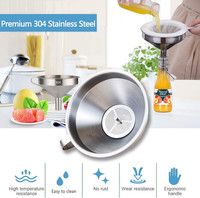 Stainless Steel Kitchen Funnel with 200 Mesh Filter Strainer for Filling Canning gallery