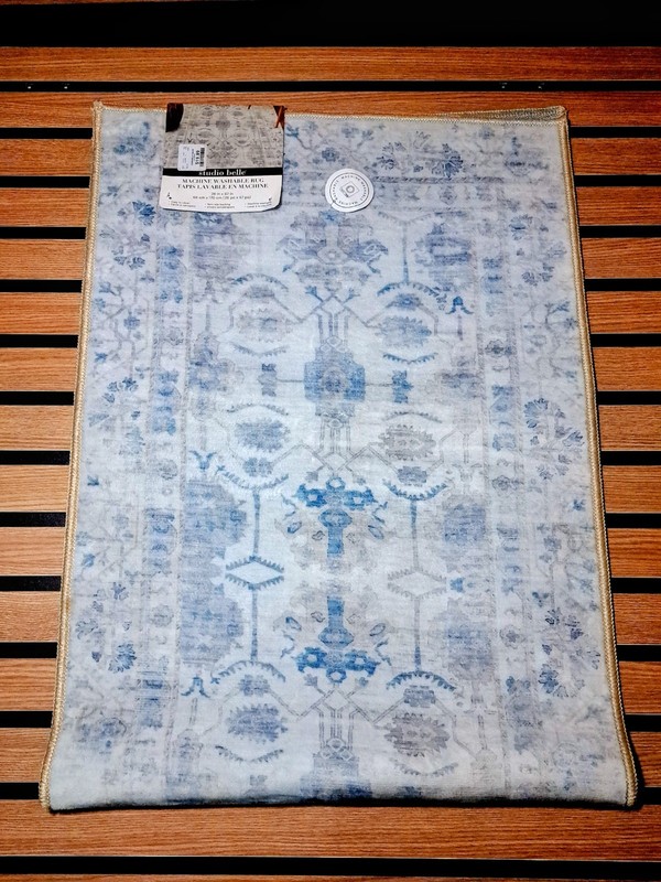 Studio Belle Tan Rug Runner Machine Washable 26×67 " Non Slip Easy To Clean NEW gallery
