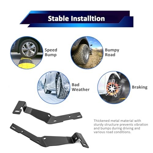 2Pcs Hood Hinge LED Light Pod Mount Bracket Bracket for Dodge Ram gallery