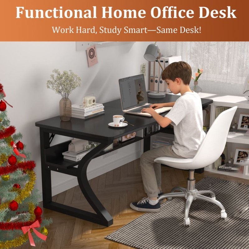 55inch Computer Desk Writing Study Desk Gaming Desk Laptop Desk gallery