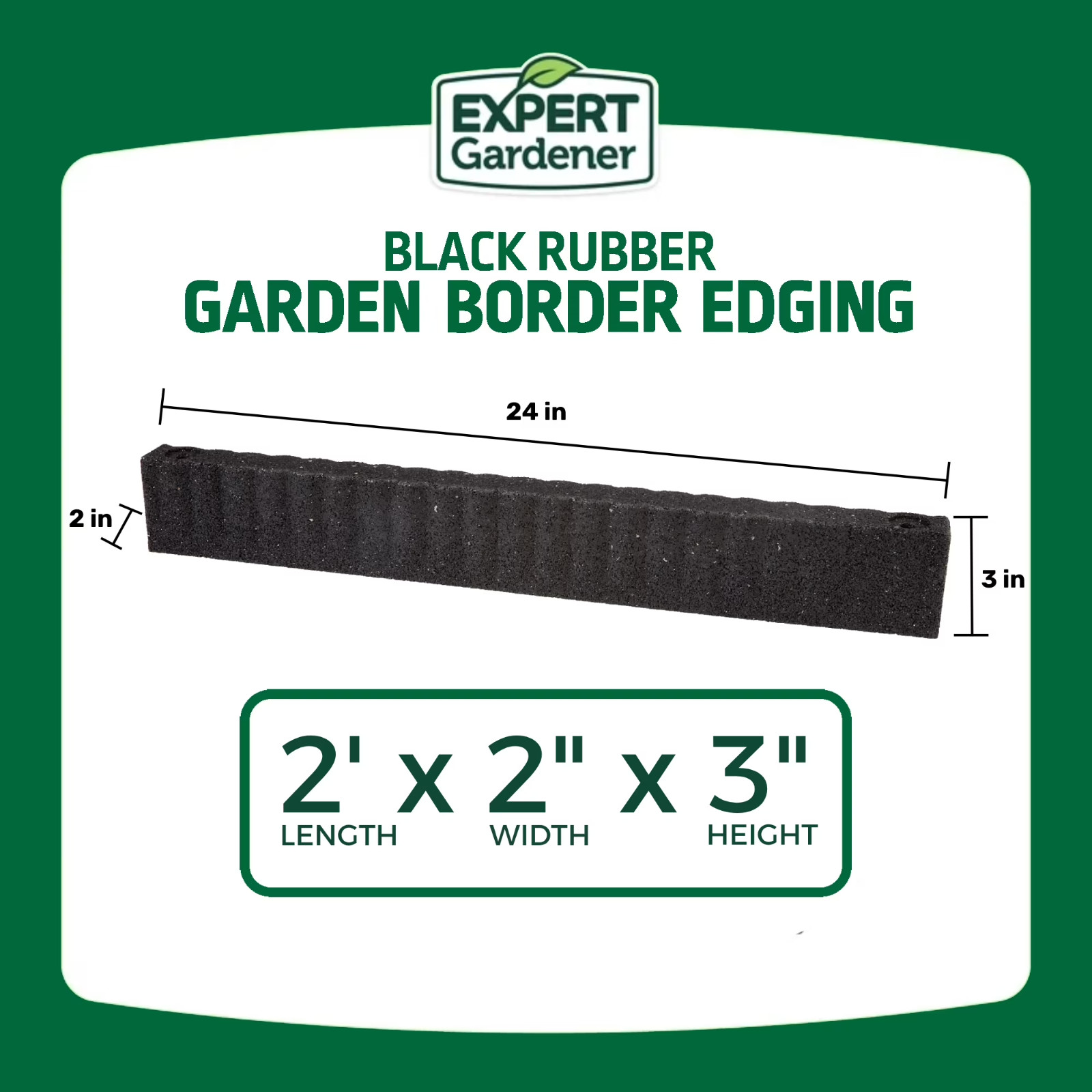 Eco Border 3 x 48 Grey Rubber No Dig Landscape Garden Border Edging (Pack 6) gallery