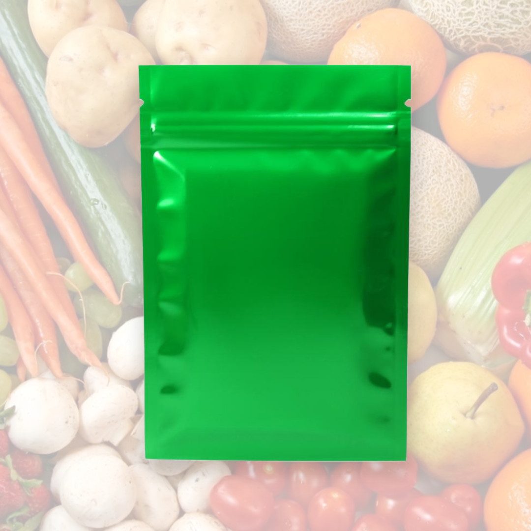 QQ Studio Green Mylar Food Grade Storage Bags with ZipSeal for Meal Prep & Snack gallery