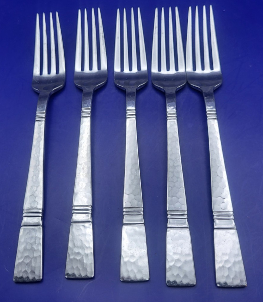 Gorham BALUSTER Stainless 18/8 Design Studios Hammered Satin CHOICE Flatware gallery