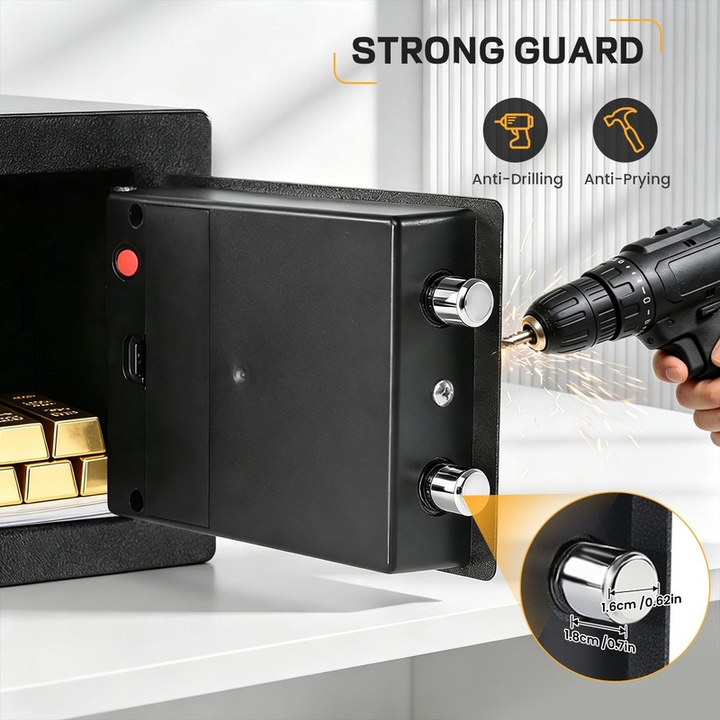 Small Fireproof Security Safe Digital Keypad Lock Gun Cash Jewelry Document Box gallery