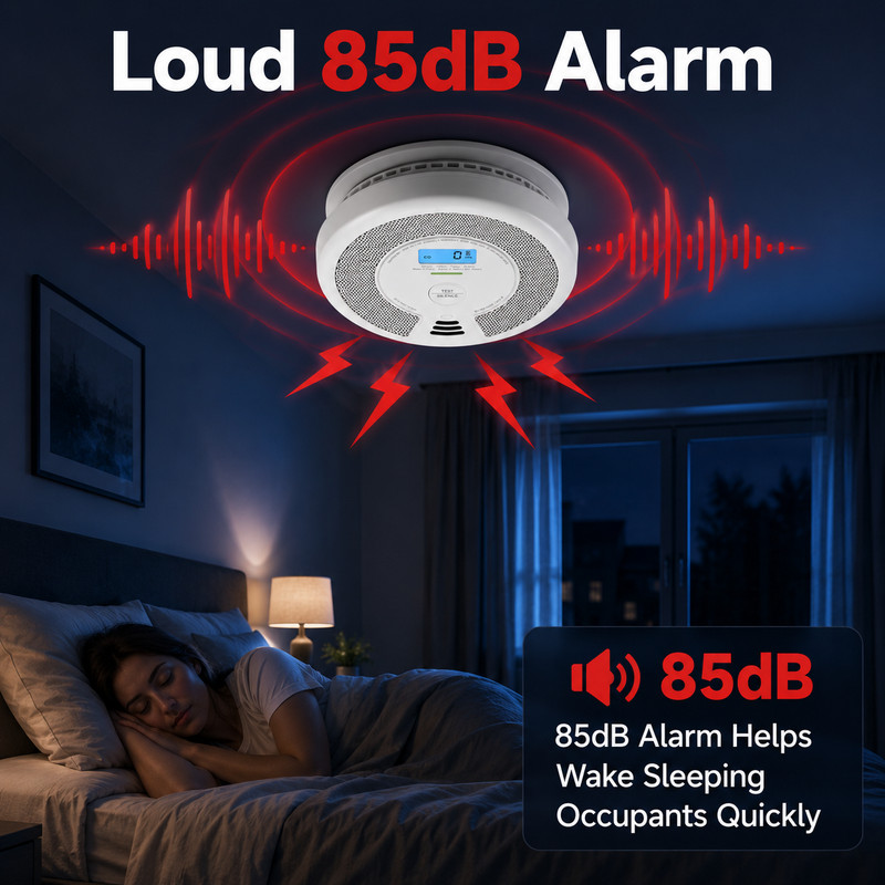 6 Pack X-Sense Wireless Interconnected Smoke & Carbon Monoxide Alarm SC07-W LCD gallery