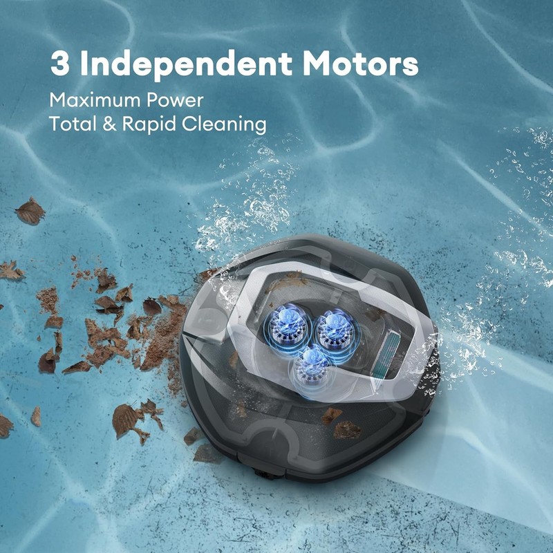 Cordless Robotic Pool Cleaner with Remote Up to 850 Sq.ft 90 Min Battery gallery