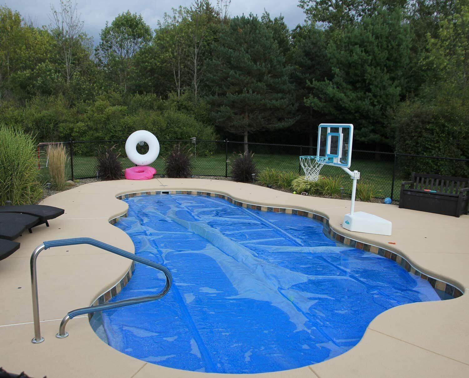 1600 Series Swimming Pool Blue Solar Heating Blanket Cover - (Choose Pool Size) gallery