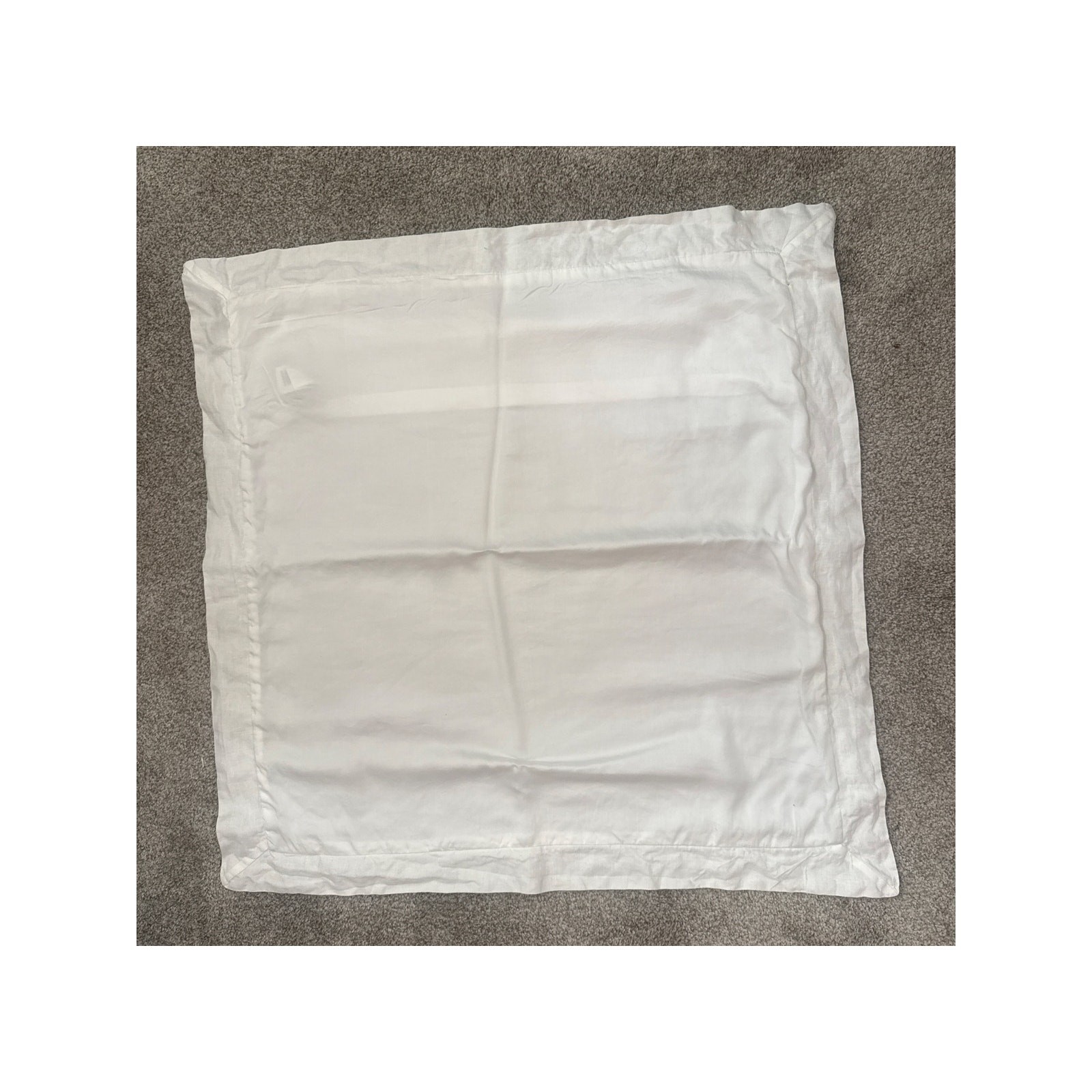 NWOT Pottery Barn White Tencel Lyocell & Linen Blend Euro Sham, 26x26 gallery