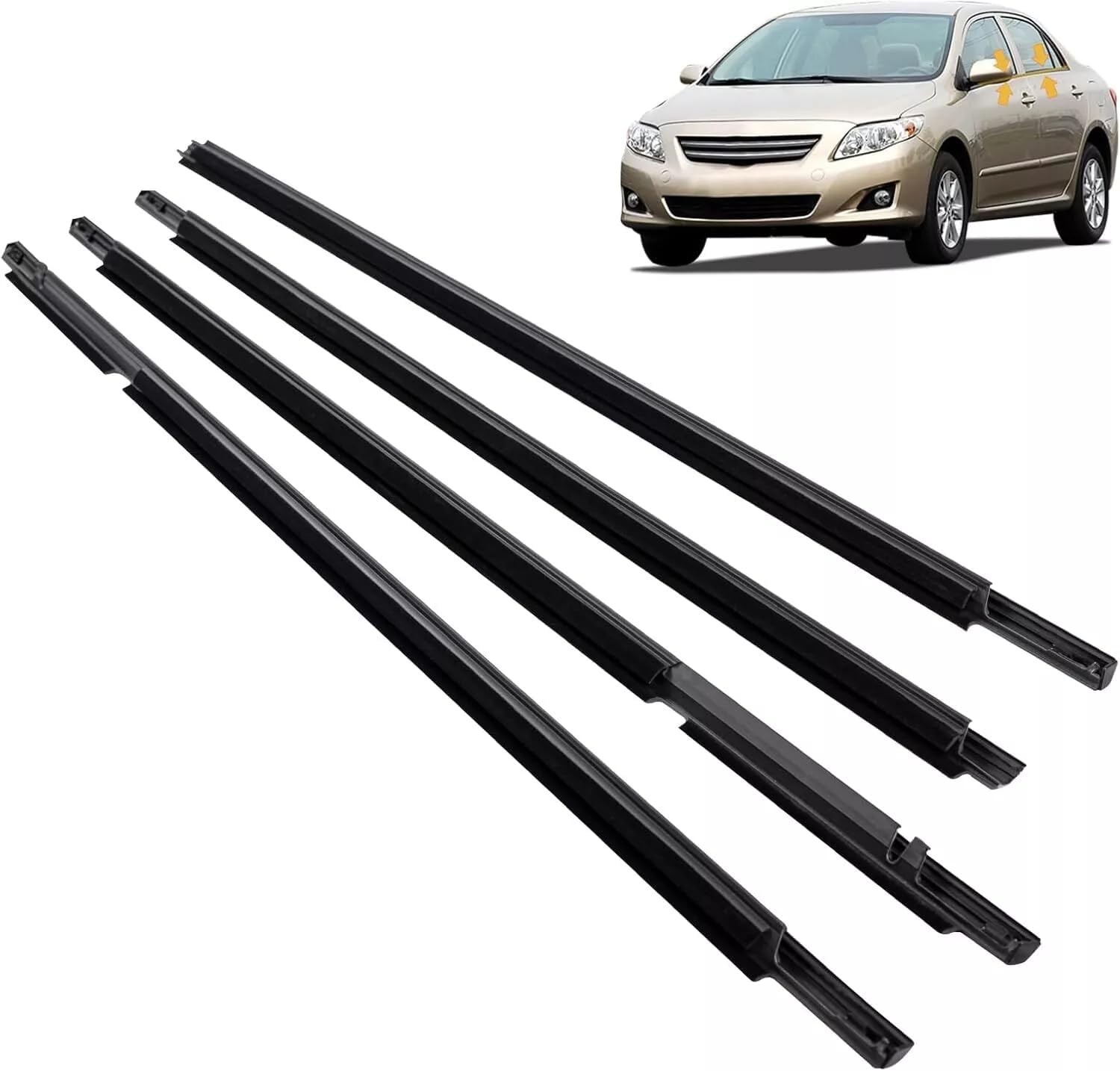 Weather Stripping Window Molding Trim Seal Compatible with Toyota Corolla 200... gallery