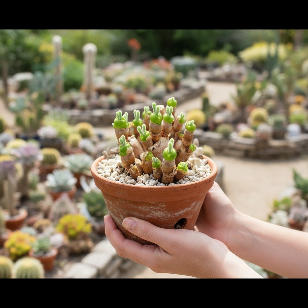 500 Rabbit Succulent Seeds – Unique Spiral-Stem Bunny Ears Plant for Containers gallery