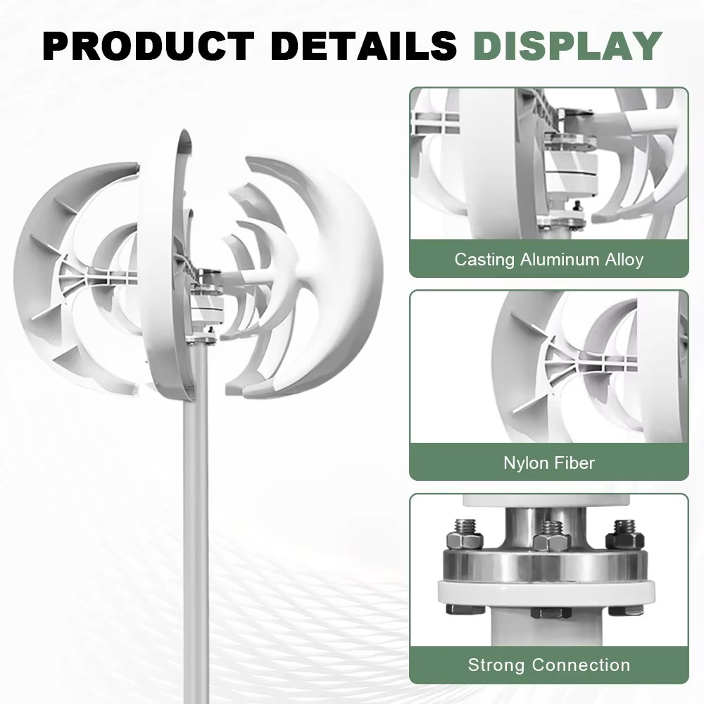 5000W Vertical Wind Turbine Small Windmill Free Energy 12V 24V 48V 220V Farm gallery