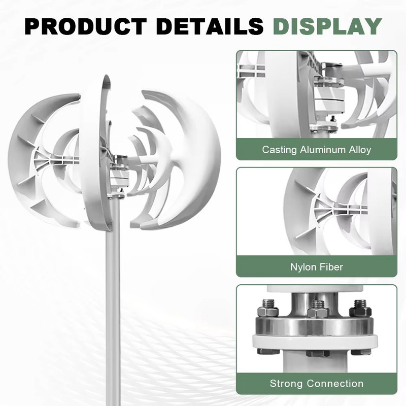 5000W Vertical Wind Turbine Small Windmill Free Energy 12V 24V 48V 220V Farm gallery