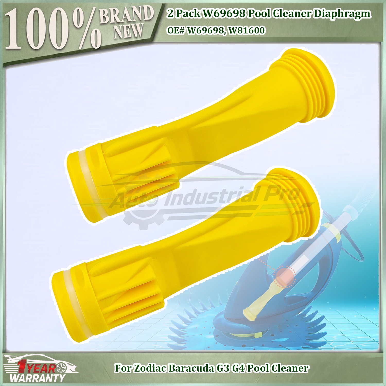 2 Pack W69698 Pool Cleaner Diaphragm For Zodiac Baracuda G3 G4 Alpha 2 Alpha 3 gallery