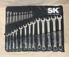 SK PROFESSIONAL TOOLS 86043 Combination Wrench Set Alloy Steel Chrome 23 Tools