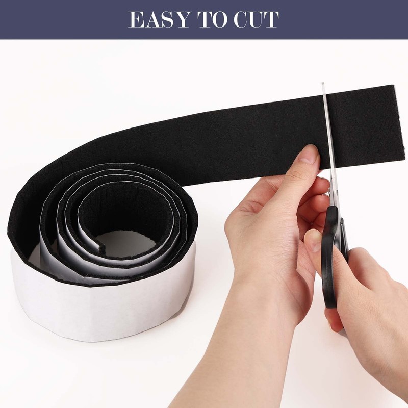 2 Pack Felt Tapes with Adhesive Backing, Heavy-Duty Self Adhesive Felt Strips Ro gallery